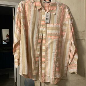 Vineyard Vines Sand Stripe Woven Top